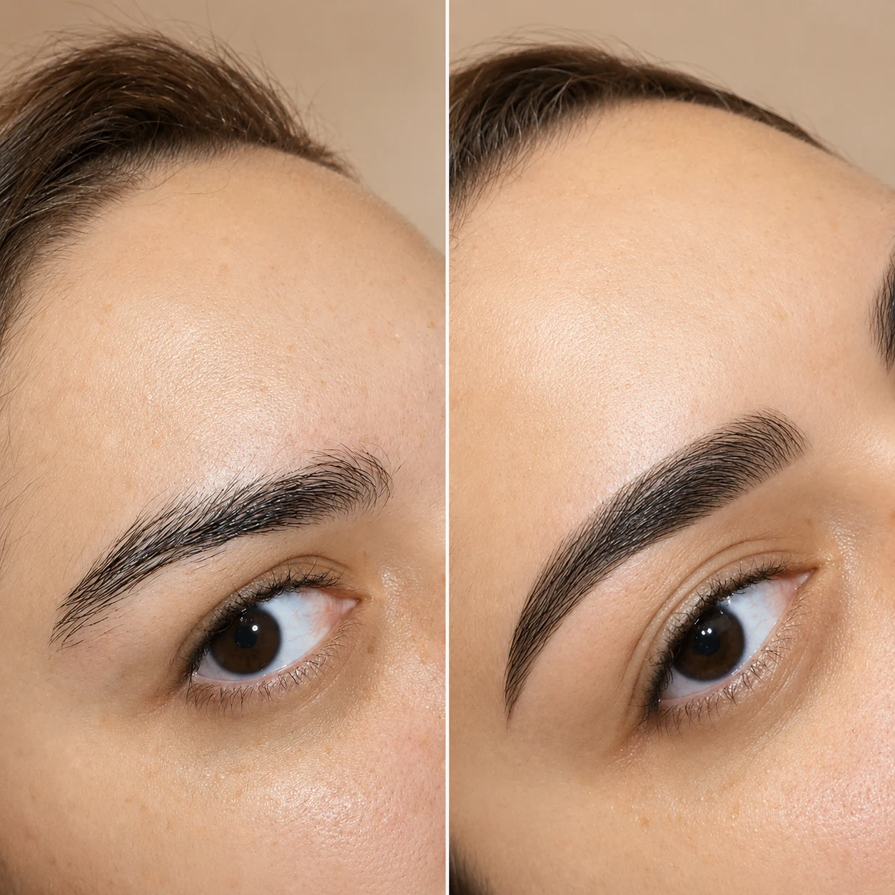 Antes e depois de Embelezamento do Olhar no Instituto Beatriz Oliveira em Limeira/SP